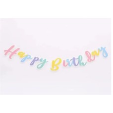 Гірлянда "Happy Birthday" макарун №JQ600086(12)