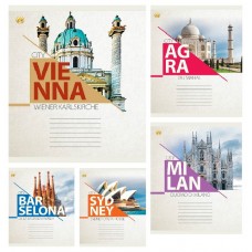 Зошит 18арк. кліт. /ТВ/ "Міста світу" №ТА51204(20)(400)