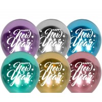  Шарик воздушный латексный перламутровый 10"/26см Happy New Year! Brilliance (50)
