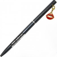 Ручка кульк.метал. "Maxi" №MX16356 Поцілунок,з брелоком,синя(10)(50)