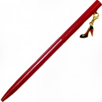 Ручка кульк.метал. "Maxi" №MX16359 Туфелька,з брелоком,синя(10)(50)