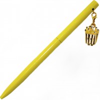 Ручка кульк.метал. "Maxi" №MX16372 Snack,з брелоком,синя(10)(50)