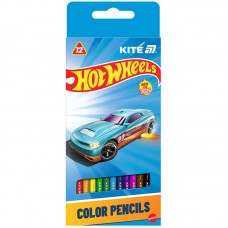Олівці кольор. 12 кольор. "Kite" №HW25-053 Hot Wheels тригран.(12)(240)