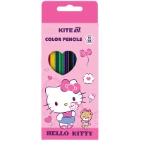 Олівці кольор. 12 кольор. "Kite" №HK25-054-1 Hello Kitty двостор.(12)(240)