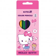 Олівці кольор. 12 кольор. "Kite" №HK25-054-1 Hello Kitty двостор.(12)(240)