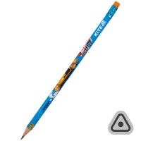 Олівець гр. "Kite" №HW25-046 Hot Wheels з гумкою,тригран.,в тубі(36)(432)