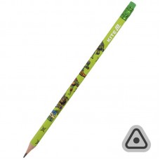 Олівець гр. "Kite" №NT25-046 Ninja Turtles з гумкою,тригран.,в тубі(36)(432)