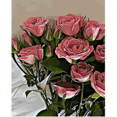 Картини по номерах "Рожеві троянди" 40х50см №GS757/Strateg/