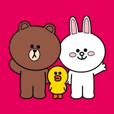 Картини по номерах "Лайн Френдс.Браун,Саллі та Коні" 25х25см,полотно кольор. №955015/Santi