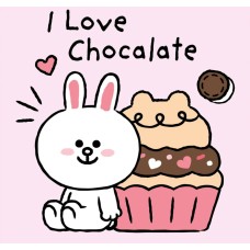 Картини по номерах "Лайн Френдс.Коні та шоколадний мафін" 25х25см №955034/Santi/(30)