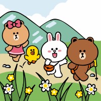 Картини по номерах "Лайн Френдс.Подорож Чоко,Саллі,Коні та Брауна" 25х25см №955371/Santi/