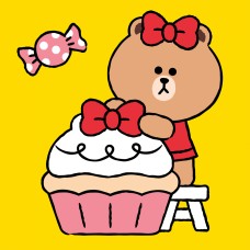 Картини по номерах "Лайн Френдс.Чоко та солодкий мафін" 25х25см №955036/Santi/(30)