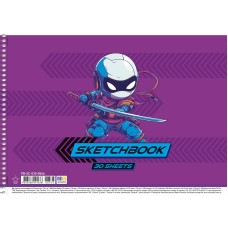 Альбом для малюв. на пруж. 30/100 А4 "Star" УФ-лак №PB-SC-030-8546/Школярик/(9)(81)