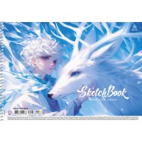 Альбом для малюв. на пруж. 30/100 А4 "Star"УФ-лак№PB-SC-030-8538/Школярик/(9)(108)(90)(63)