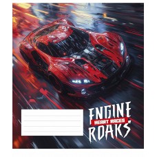 Зошит 48арк. лін. Школярик "Engine roars heart races" хлопч. ВД-лак №048-3520L(10)(100)
