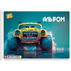 Альбом для малюв. на пруж. 20/120 А4 №PB-SC-020-8028/Школярик/(9)(90)