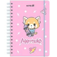 Блокнот пруж. А5 80арк. кліт. тв. обкл. Aggretsuko №AR25-190/Kite/(20)