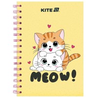 Блокнот пруж. А5 80арк. кліт. карт. обкл. Cute-1 №K25-1911-1/Kite/(10)(20)