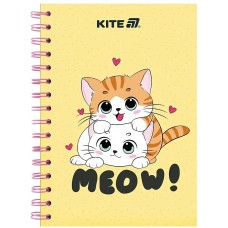 Блокнот пруж. А5 80арк. кліт. карт. обкл. Cute-1 №K25-1911-1/Kite/(10)(20)