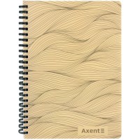 Блокнот пруж. А5 80арк. кліт. пласт. обкл. пісочний №8472-2-A/Axent/(1)(24)
