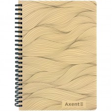 Блокнот пруж. А5 80арк. кліт. пласт. обкл. пісочний №8472-2-A/Axent/(1)(24)