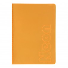 Блокнот А5 80арк. кліт. тв. обкл. "NEON" помаранчевий №BM.24822180-11/Buromax/(6)