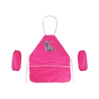 Фартух для творч.з нарукавниками "Maxi" №MX61647 рожевий(25)