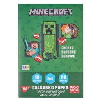 Папір кольор. А4 двостор. 20арк./10кольор. Minecraft №955458/Yes/(50)