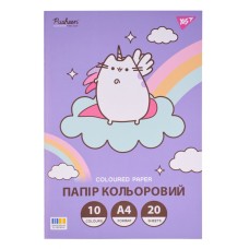 Папір кольор. А4 одностор. 20арк./10кольор. Pusheen №955465/Yes/(50)