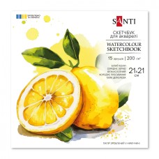 Скетчбук для акварелі 15/200 210х210мм №743292/Santi/(1)