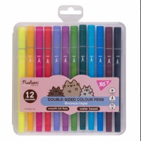 Фломастери двосторонні "Yes" 12кольор. "Pusheen" №650573(12)(72)