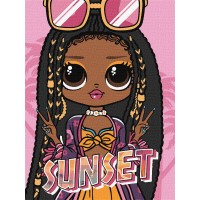 Картини по номерах акрил. для діт."LOL.Surprise!OMG.Sunset"зі страз.30х40см№KHO6276/Ідейка