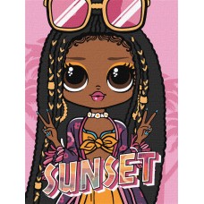 Картини по номерах акрил. для діт."LOL.Surprise!OMG.Sunset"зі страз.30х40см№KHO6276/Ідейка
