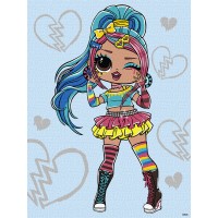 Картини по номерах акрил. для діт."LOL.Surprise!OMG.TweensEmmaEmo"зі страз.30х40см№KHO6278