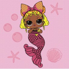 Картини по номерах акрил. для діте"L.O.L.Surprise!Mermaids QueenBe"40х40см№KHO6265/Ідейка/