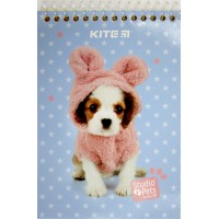 Блокнот пруж. А6 48арк. б/лін. пласт. Studio pets №SP24-196/Kite/(20)