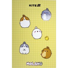 Блокнот А5 64арк. б/лін. м'яка обкл. Molang термобіндер №ML25-193/Kite/(10)