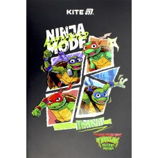 Блокнот А5 64арк. б/лін. м'яка обкл. Ninja Turtles термобіндер №NT25-193-2/Kite/(10)