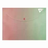 Папка-конверт "Yes" №492291 А4 Fusion на кнопці,рожево-зелена(12)(60)