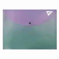 Папка-конверт "Yes" №492293 А4 Fusion на кнопці,фіолетово-зелена(12)(60)