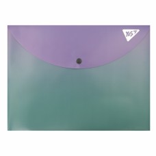 Папка-конверт "Yes" №492293 А4 Fusion на кнопці,фіолетово-зелена(12)(60)