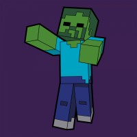 Картини по номерах "Майнкрафт. Зомбі" 25х25см,кольорове полотно №955026/Santi/(30)