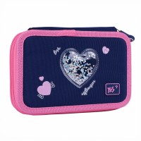 Пенал "Yes" Bright Hearts твердий, подвійн. №HP-01/533640(48)