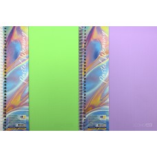 Блокнот пруж. бок. А5 80арк. кліт. пласт. обкл. №E20307/Economix/(4)(56)