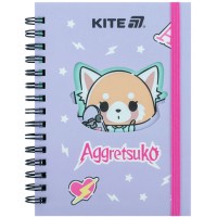 Блокнот пруж. А6 80арк. кліт. вирубка "Aggretsuko" №AR25-229/Kite/(50)