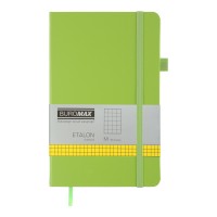Блокнот А5 96арк. кліт. обкл. шкірзам. "Etalon" салатовий №BM.291160-15/Buromax/
