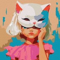 Картини по номерах акрил. "Мяу" 50х50см №KHO8541/Ідейка/