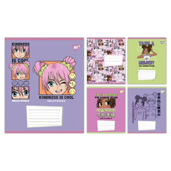 Зошит 12арк. лін. YES Smiley World Cool №767659(25)(500)