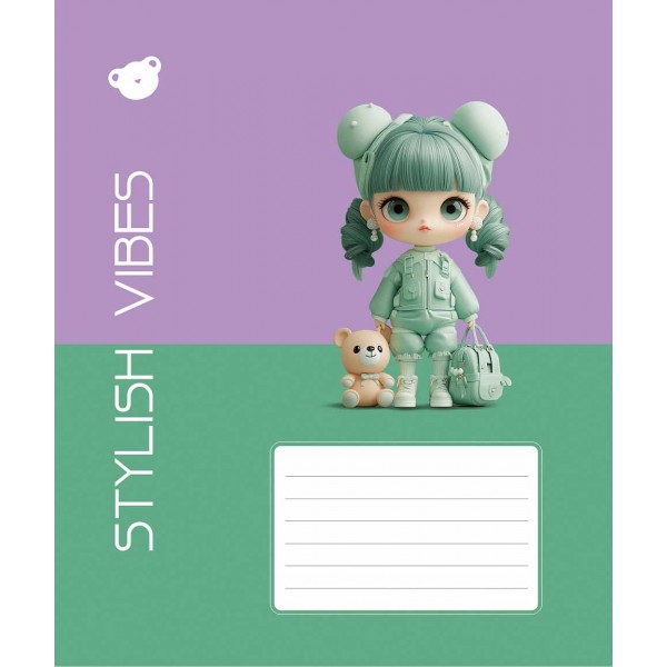 Зошит 12арк. кліт. Школярик "Stylish vibes" ВД-лак №012-3568K(30)(300)