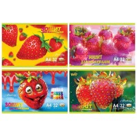Альбом для малюв. на скобі 32/100 А4 з перфор. Ароматний (Полуниця) №ТЕ15127/Тетрада/(12)
